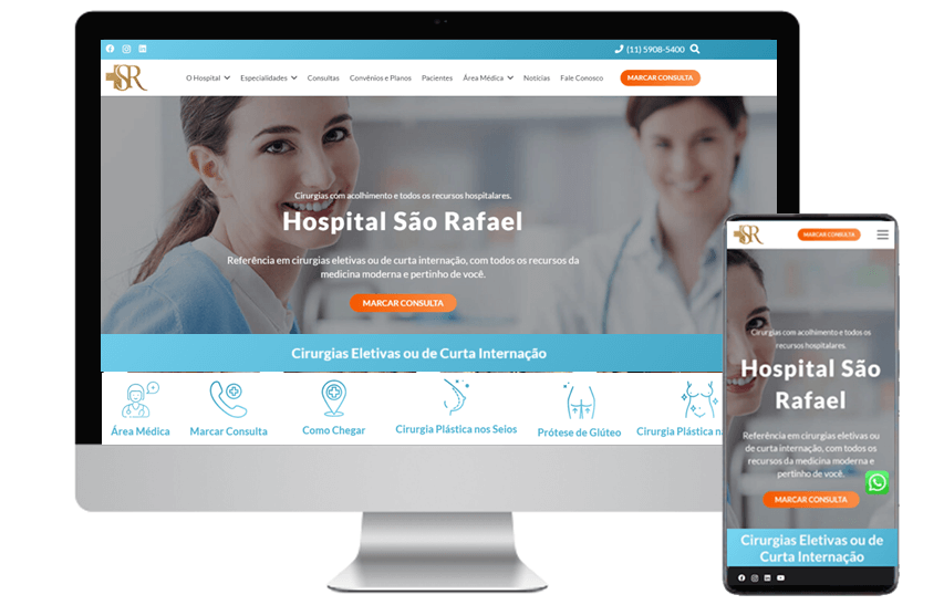 Novo website do Hospital São Rafael